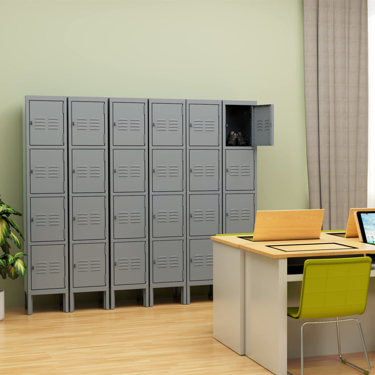 Steelcube Metal 4 - Tier 12'' Employee Locker with Padlock